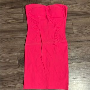 Elegant Pink Strapless Dress